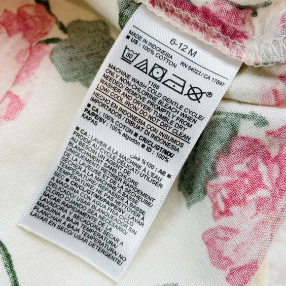 OLD NAVY • Cream/Multi Floral Print Button-Down Short Sleeve Shirt - Picture 10 of 11